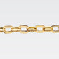 Pulso Eslabonado Plano | Chapa de Oro 14K | 21CM · 8MM