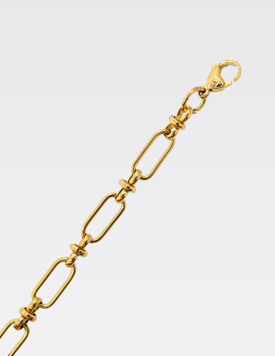 Pulso Tejido Infinito | Chapa de Oro 14K | 21CM · 8MM