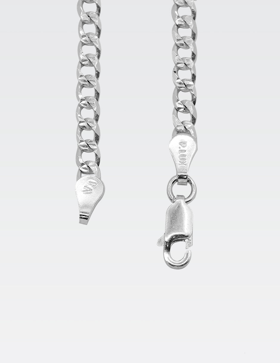 Pulso Cubano Diamantado | Plata Ley .925 | 4MM