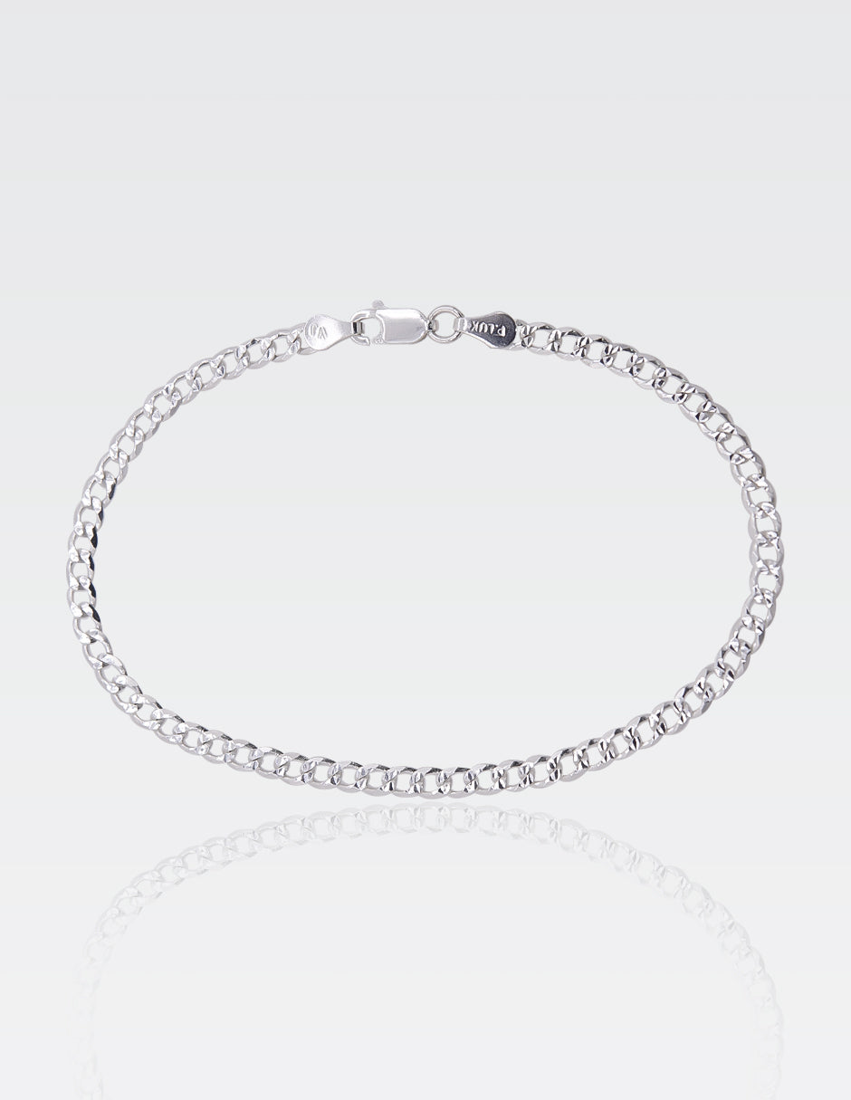 Pulso Cubano Diamantado | Plata Ley .925 | 4MM