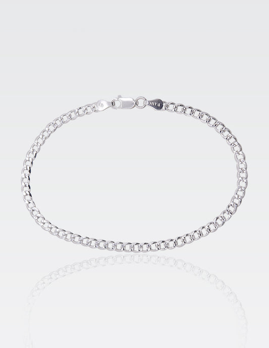 Pulso Cubano Diamantado | Plata Ley .925 | 4MM