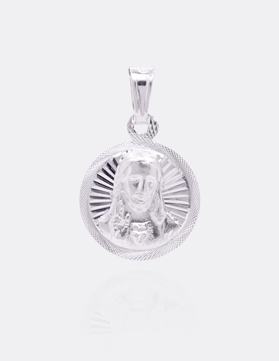 Dije de Plata .925 | Sagrado Corazón | 2.5 CM de Altura 1.6 CM Ancho