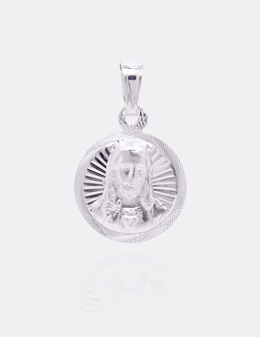 Dije de Plata .925 | Sagrado Corazón | 2.5 CM de Altura 1.6 CM Ancho