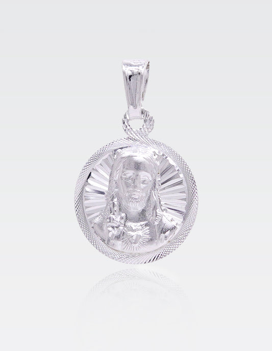 Dije de Plata .925 | Sagrado Corazón 2.40CM de Altura 1.50CM Ancho