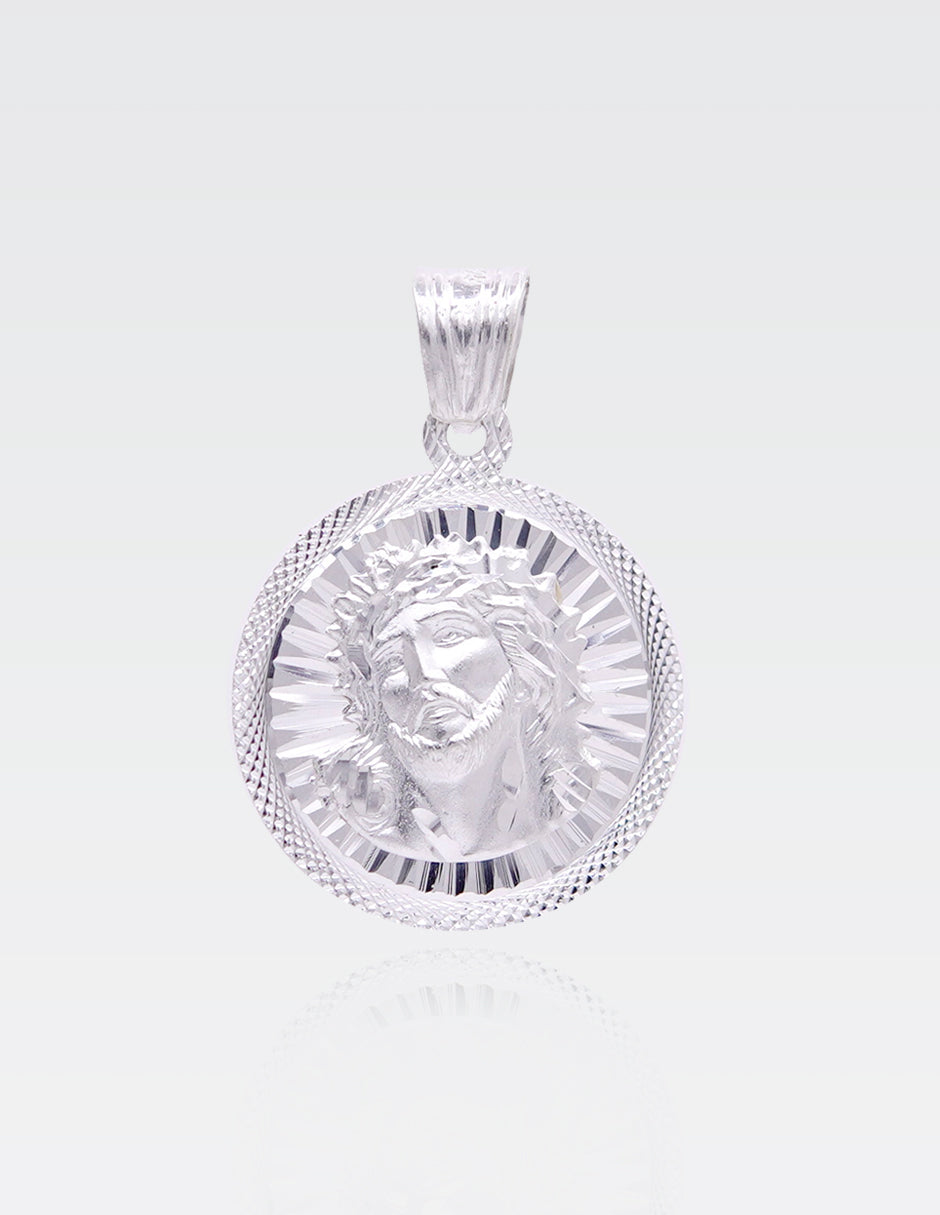 Dije de Plata .925 | Divino Rostro 2.80CM Altura 2.00CM Ancho