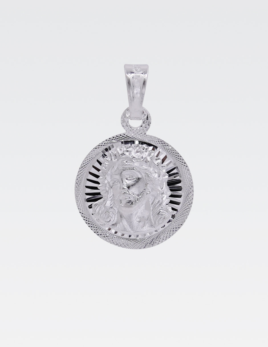 Dije de Plata .925 | Divino Rostro | 2.5 CM de Altura 1.1 CM Ancho