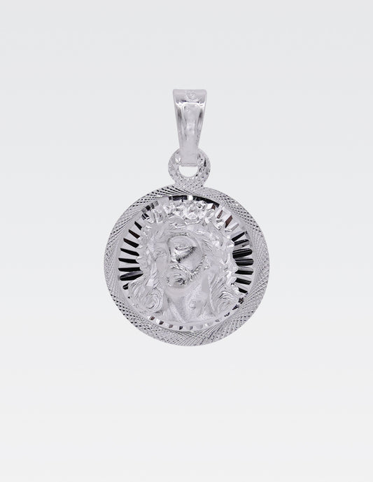 Dije de Plata .925 | Divino Rostro | 2.5 CM de Altura 1.1 CM Ancho