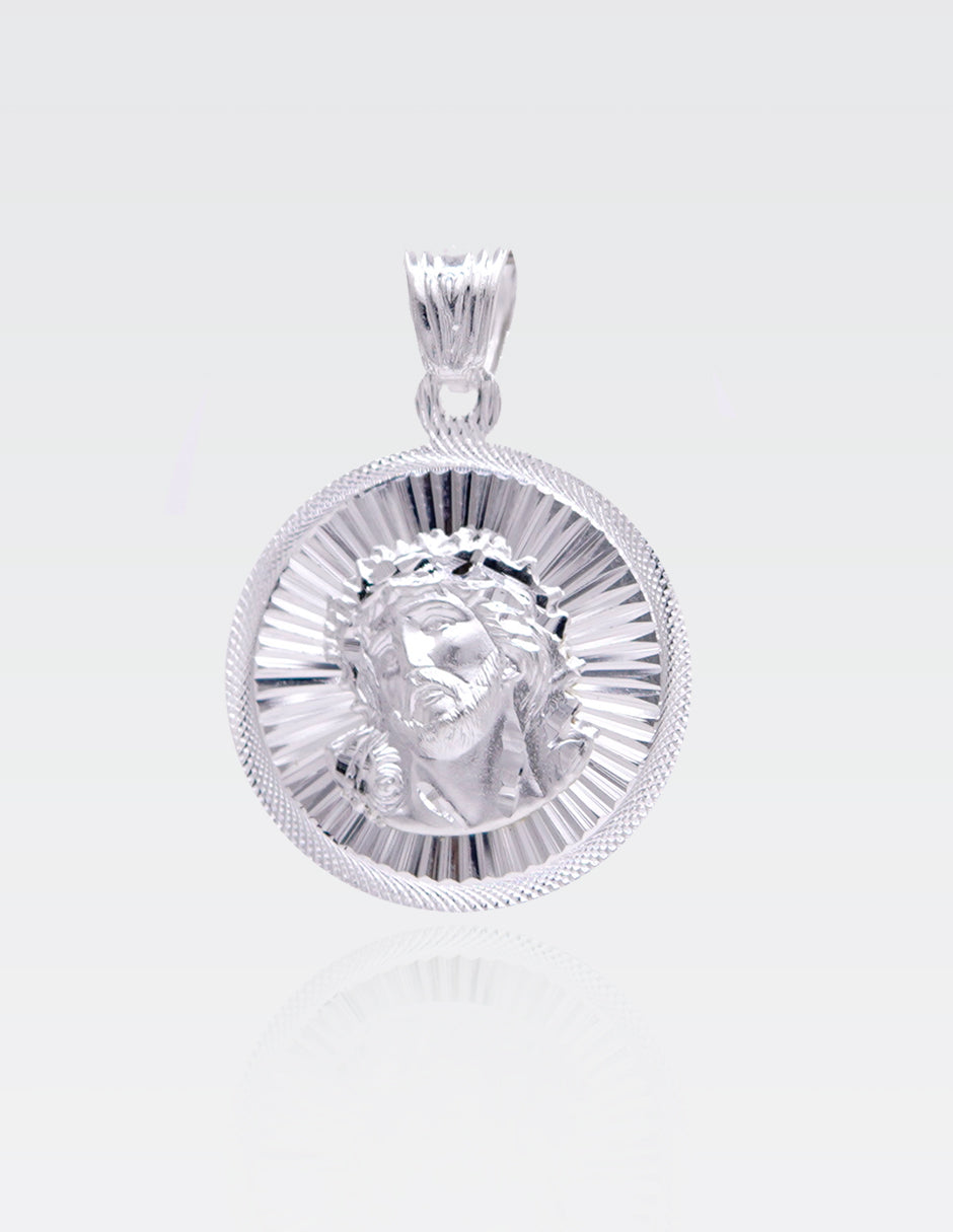 Dije de Plata .925 | Divino Rostro 3.10CM de Altura 2.20CM Ancho