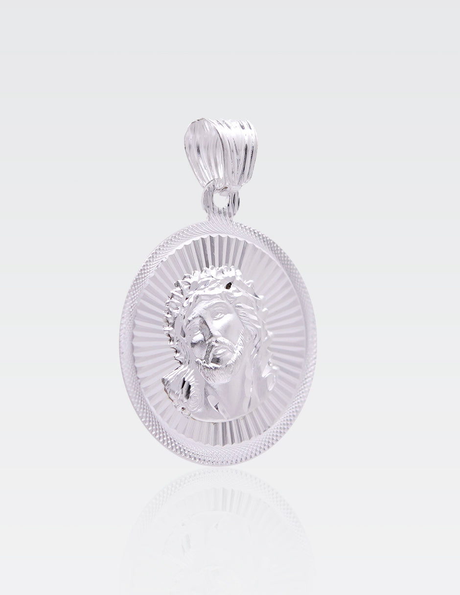 Dije de Plata .925 | Divino Rostro 3.10CM de Altura 2.20CM Ancho