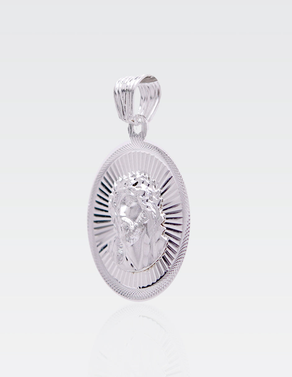 Dije de Plata .925 | Divino Rostro 3.10CM de Altura 2.20CM Ancho