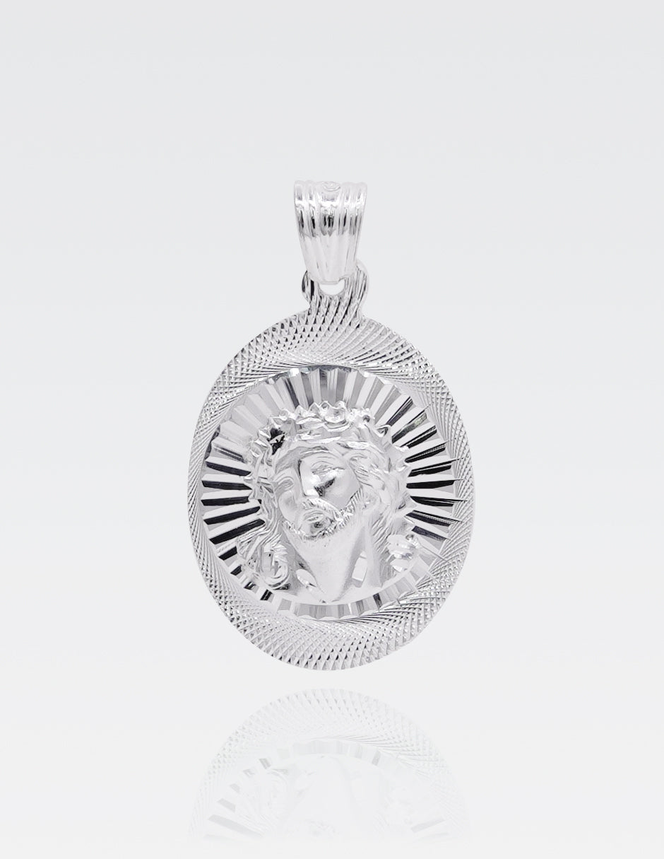 Dije de Plata .925 | Divino Rostro | 3.5CM de Altura 2CM Ancho