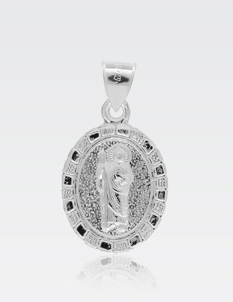 Dije de Plata .925 | San Judas Tadeo | 3.3 CM de Altura 1.9 CM Ancho
