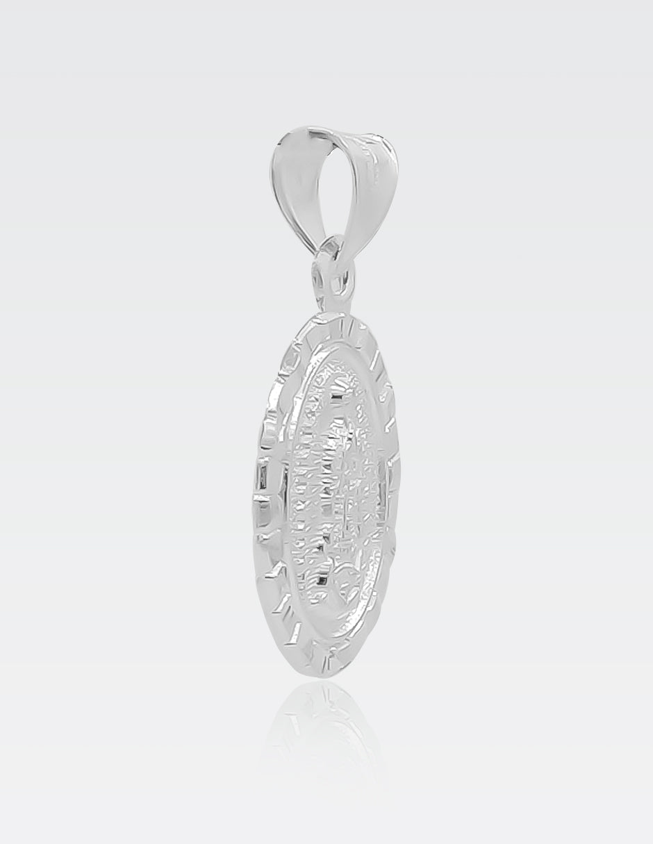 Dije de Plata .925 | Virgen de Guadalupe | 3.3 CM Alto 1.9 CM Ancho