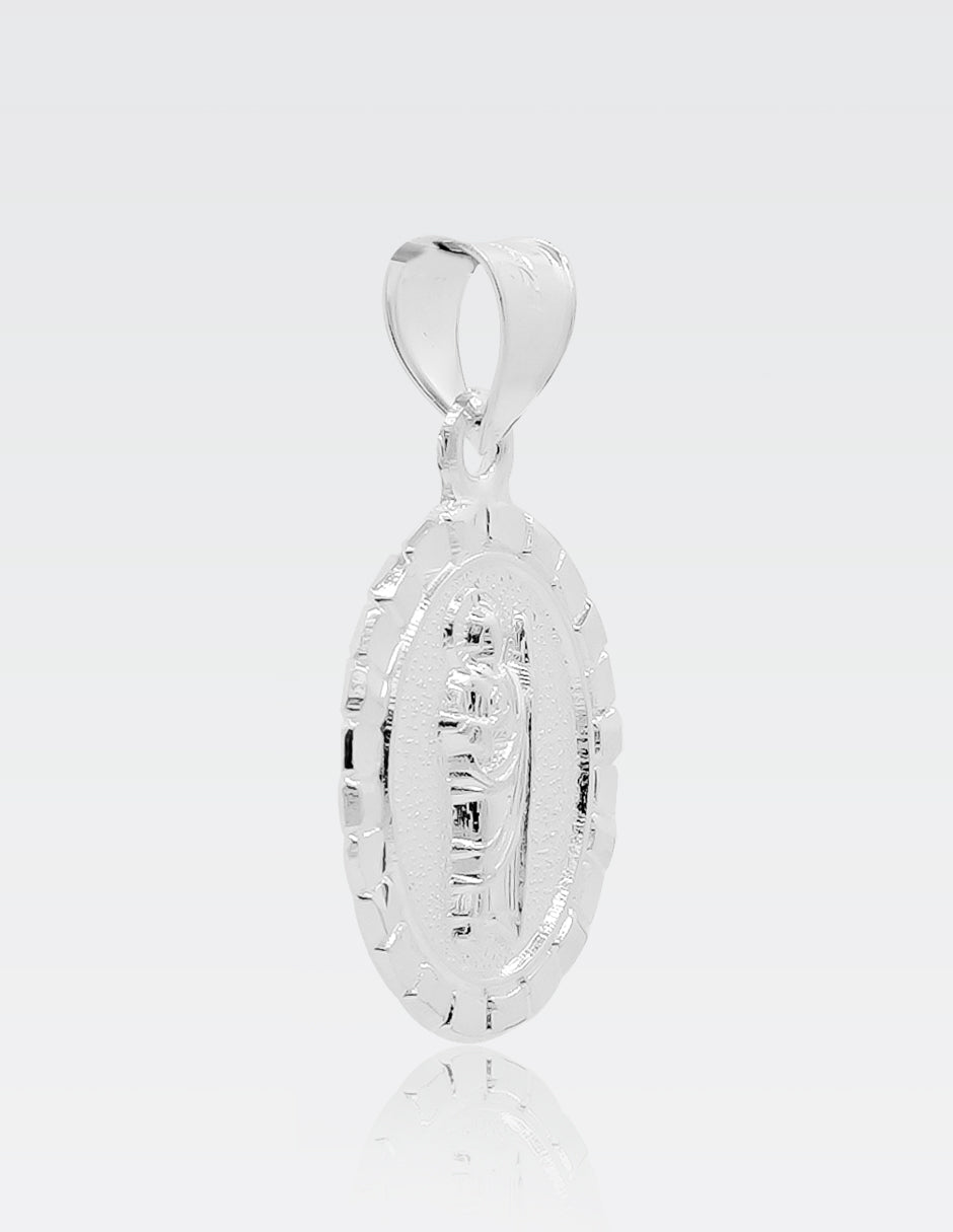 Dije de Plata .925 | San Judas Tadeo | 3.3 CM de Altura 1.9 CM Ancho