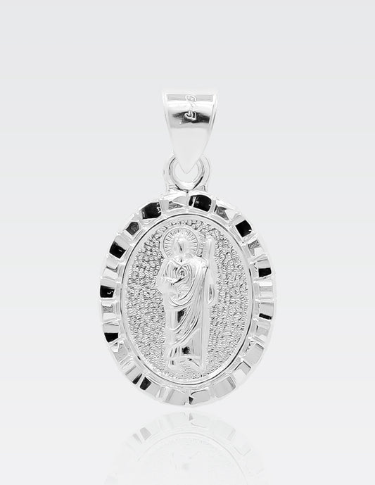 Dije de Plata .925 | San Judas Tadeo | 3.3 CM de Altura 1.9 CM Ancho