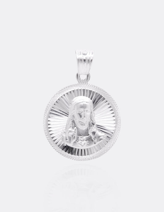 Dije de Plata .925 | Sagrado Corazón | 3.1CM de Altura 2.2 CM Ancho