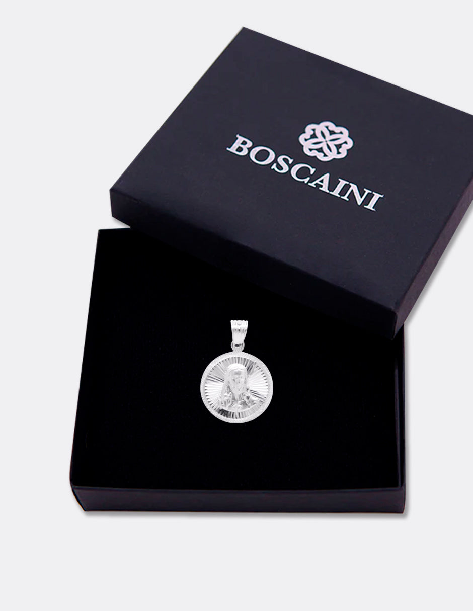 Dije de Plata .925 | Sagrado Corazón | 3.1CM de Altura 2.2 CM Ancho