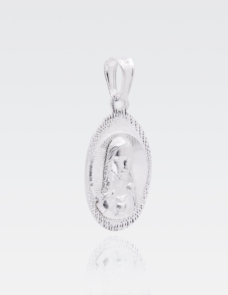 Dije de Plata .925 | Sagrado Corazón | 2.6 CM de Altura 1.3 CM de Ancho