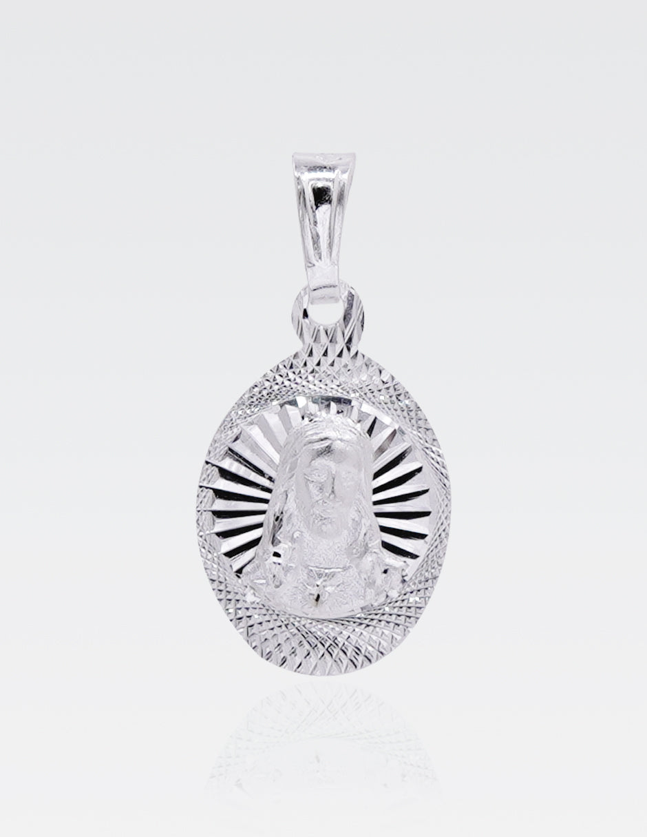 Dije de Plata .925 | Sagrado Corazón | 2.6 CM Altura 1.3 CM Ancho