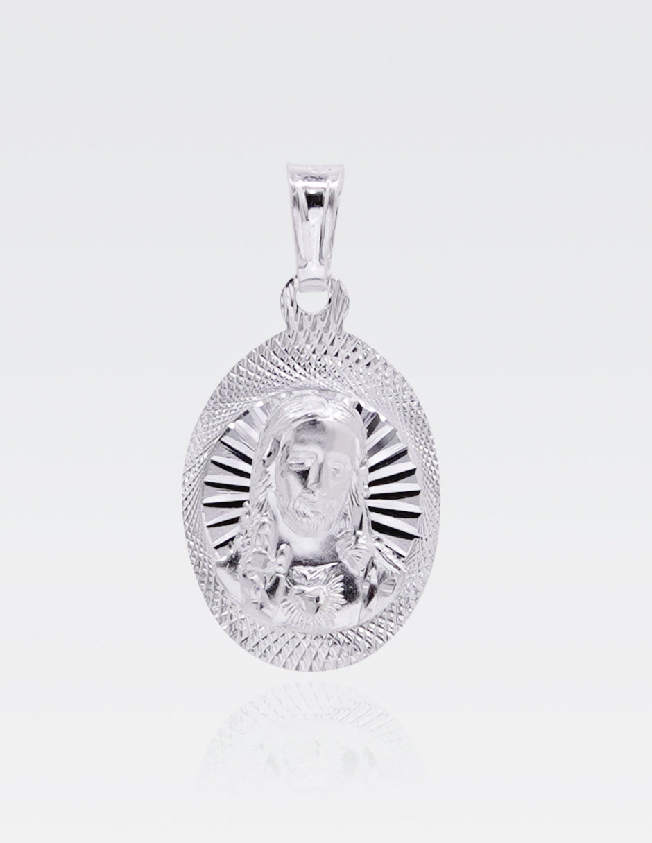 Dije de Plata .925 | Sagrado Corazón | 2.8 CM Altura 1.4 CM Ancho