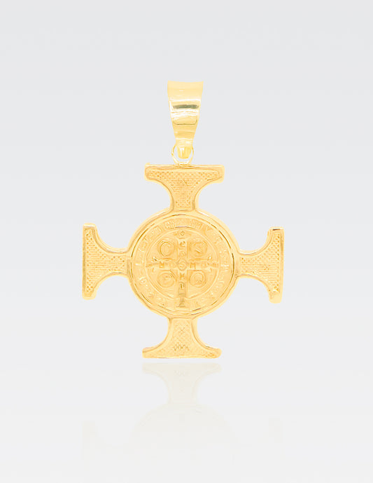 Dije Cruz de San Benito | Oro Vermeil MEX 14K