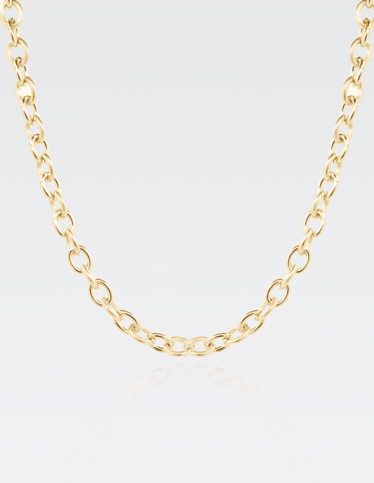 Cadena Oval | Chapa de Oro 14K | 61.50CM · 8MM