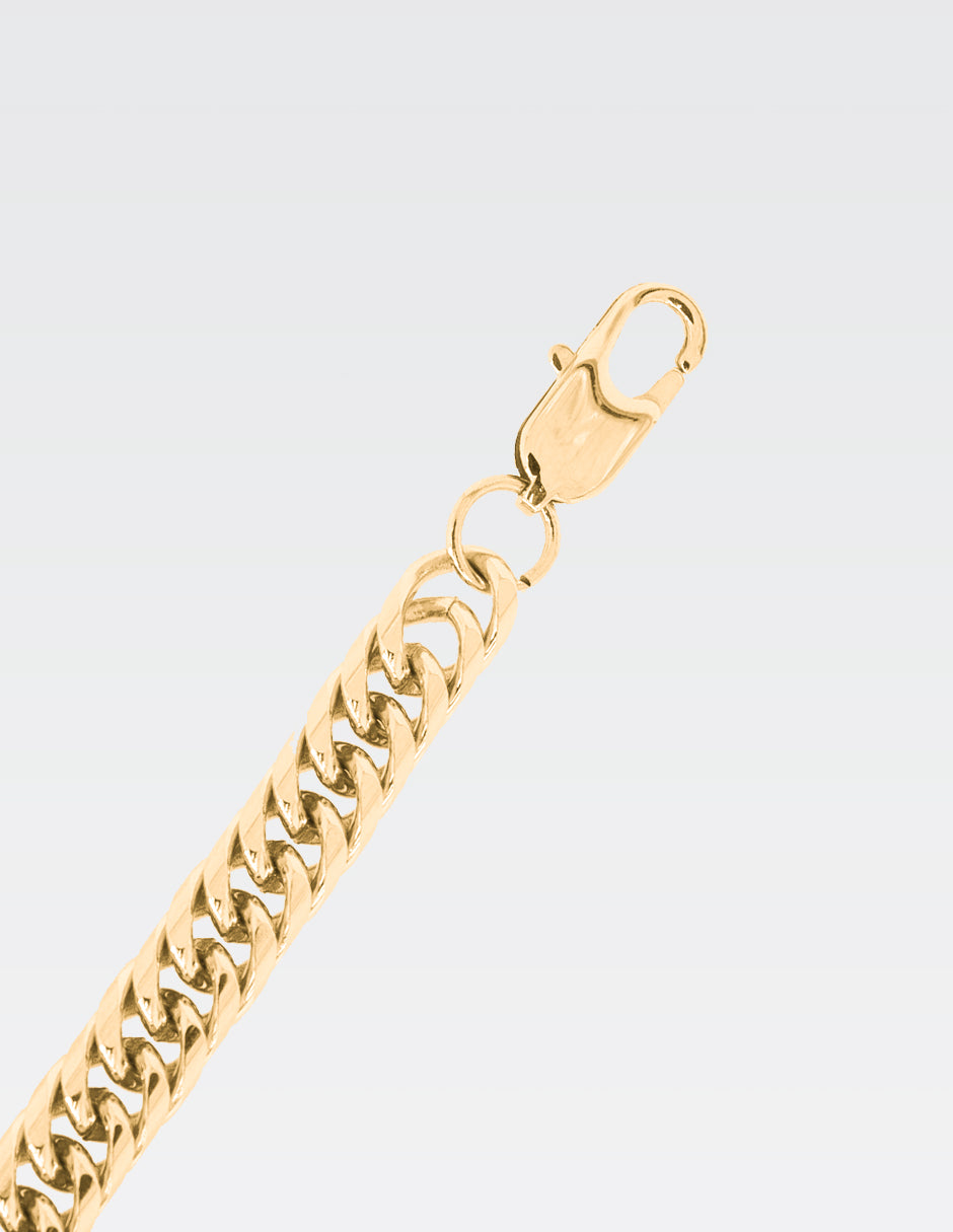 Cadena Miami Oval | Chapa de Oro 14K | 61CM · 8MM