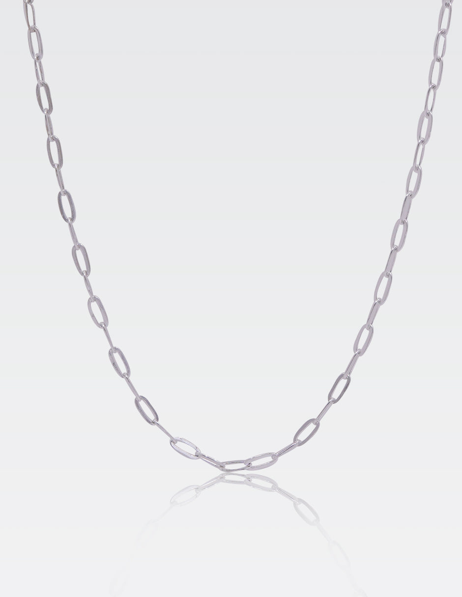 Cadena Clip Plano | Plata .925 Italy | 70CM · 3MM