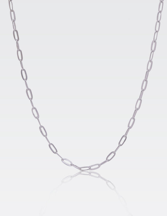 Cadena Clip Plano | Plata .925 Italy | 70CM · 3MM