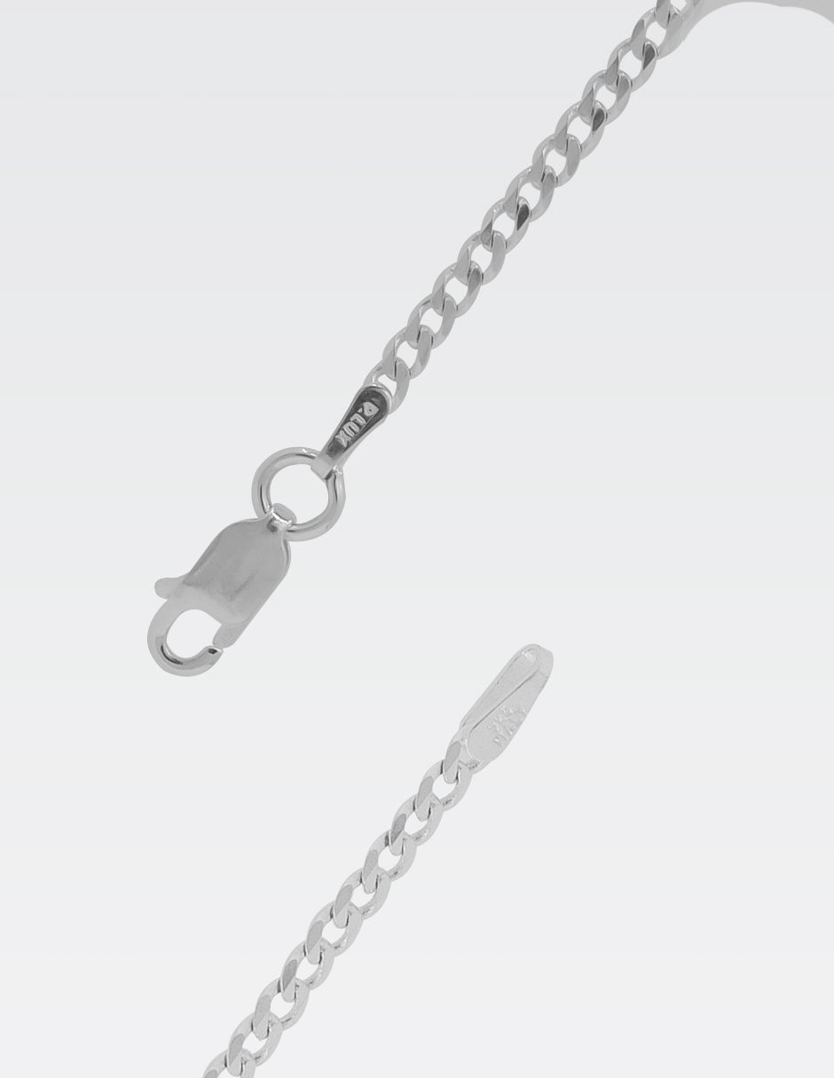 Cadena Cubana Mini  Plata .925 | 65 CM · 2 MM