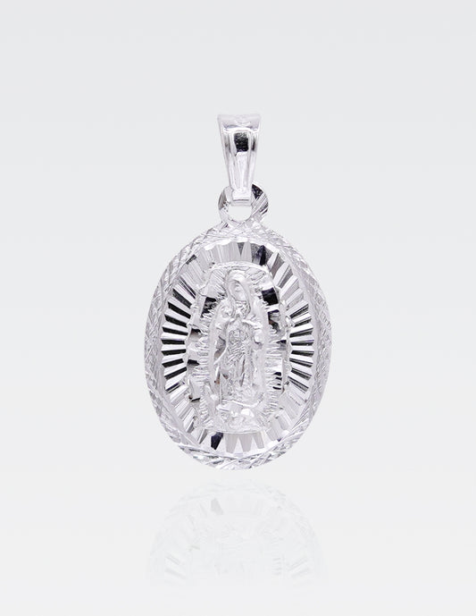 Dije de Plata .925 | Virgen de Guadalupe | 2.7 CM Altura 1.4CM Ancho