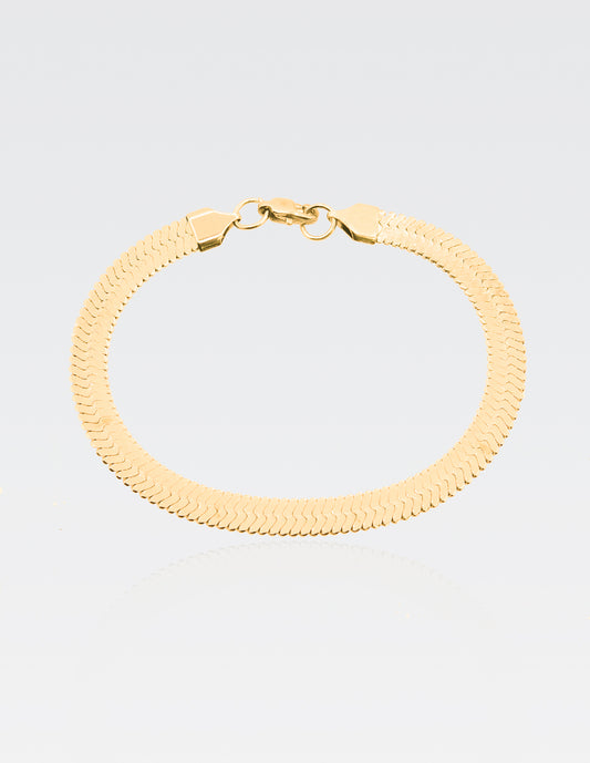 Pulsera Snake | Chapa de Oro 14K | 21CM · 7MM