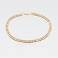 Pulsera Eslabones Dobles | Chapa de Oro 14K | 20CM · 5MM