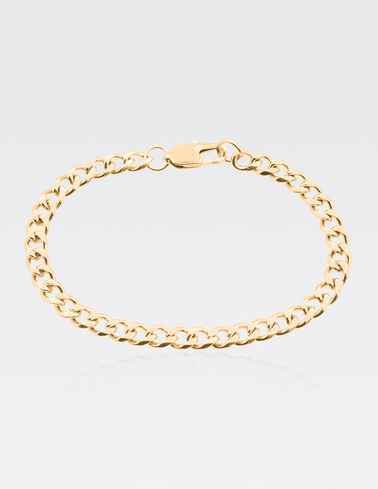 Pulsera Cubana | Chapa de Oro 14K | 20CM · 6MM