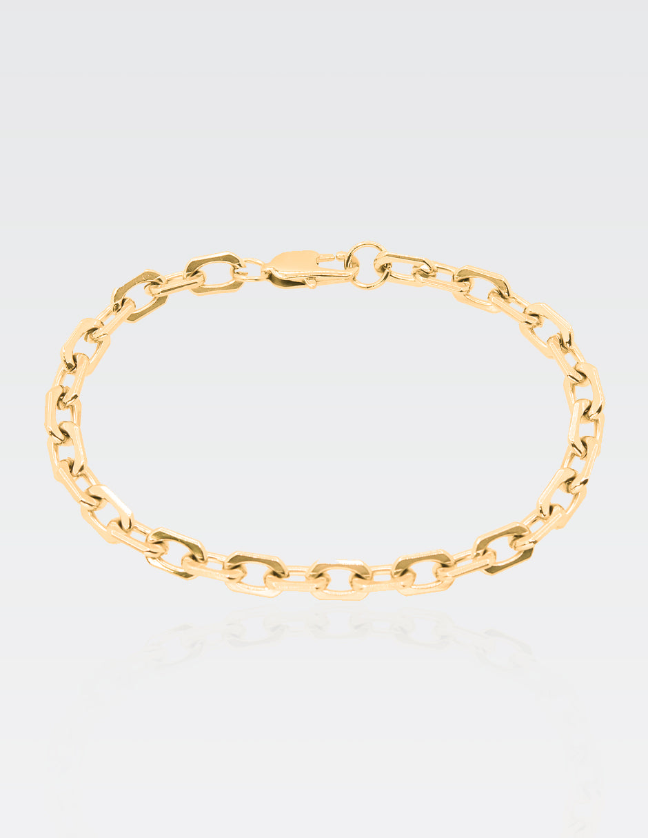 Pulsera Forzatina | Chapa de Oro 14K | 22CM · 6MM