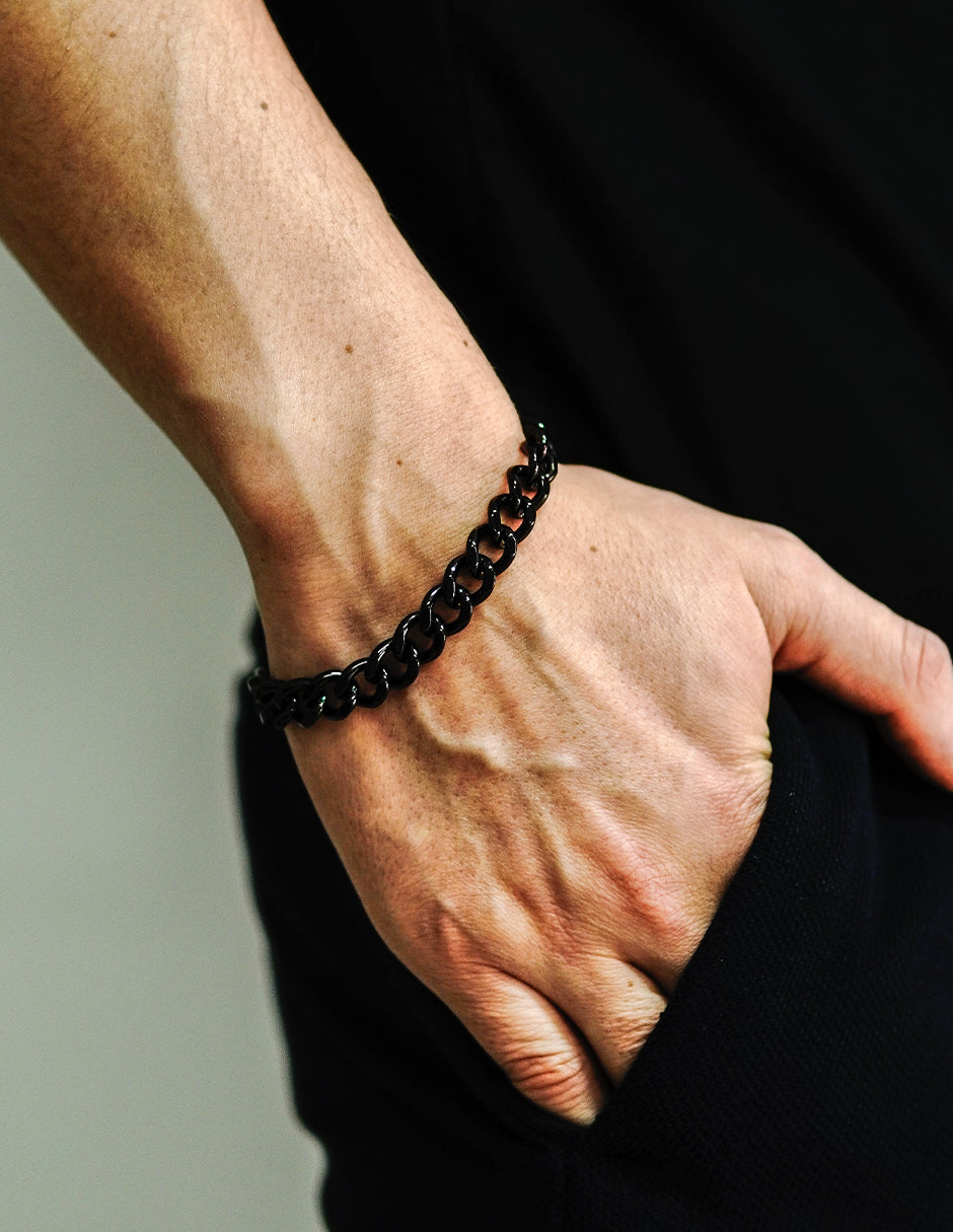 Pulso Cuban Black Edition | 21CM · 10MM