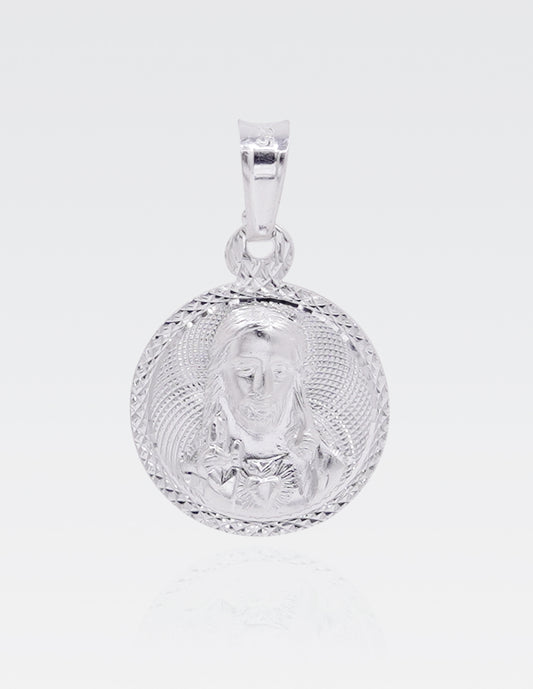 Dije de Plata .925 | Sagrado Corazón | 2.3 CM Alto 1.4 CM Ancho