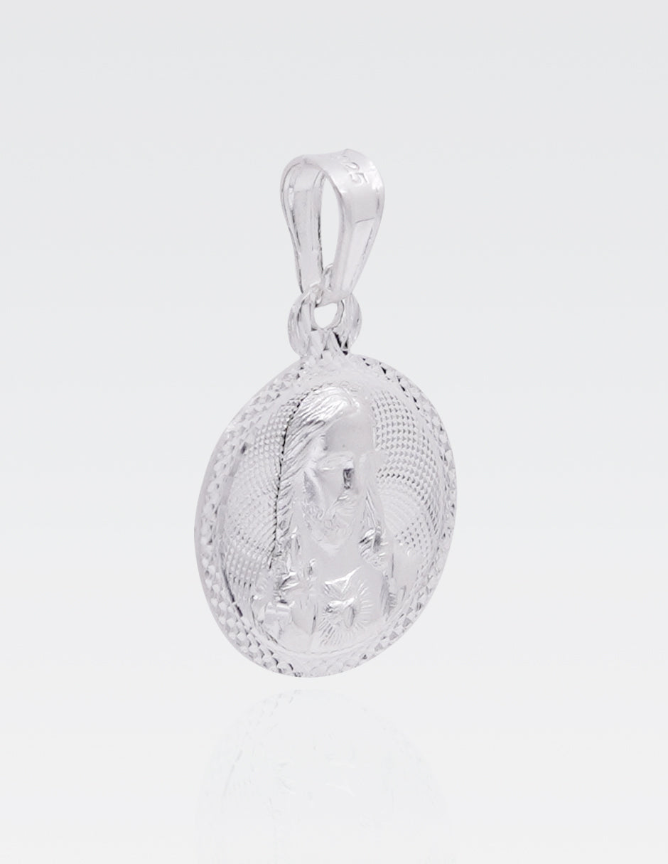 Dije de Plata .925 | Sagrado Corazón | 2.5 CM de Altura 1.6 CM Ancho