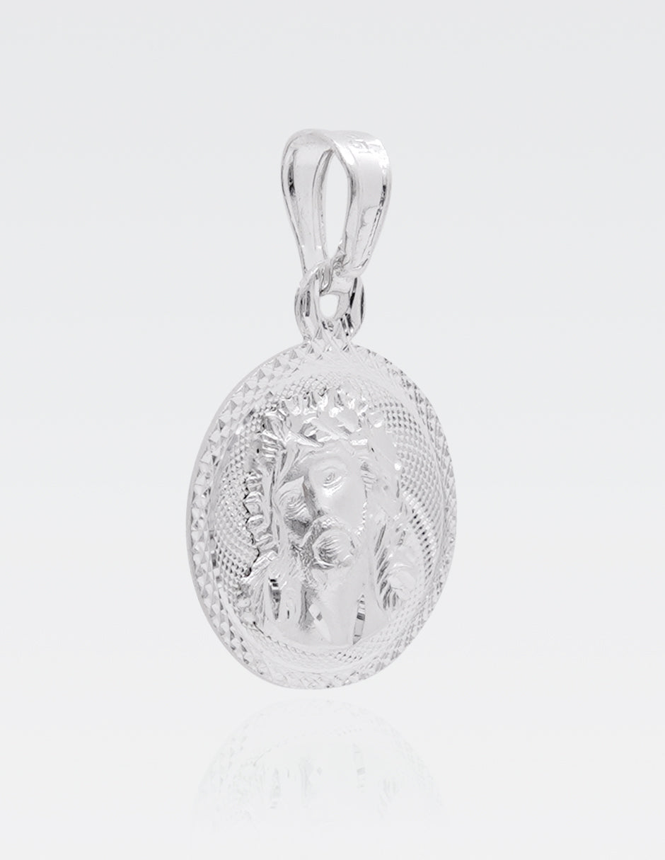 Dije de Plata .925 | Medalla de Cristo y la Virgen de Guadalupe