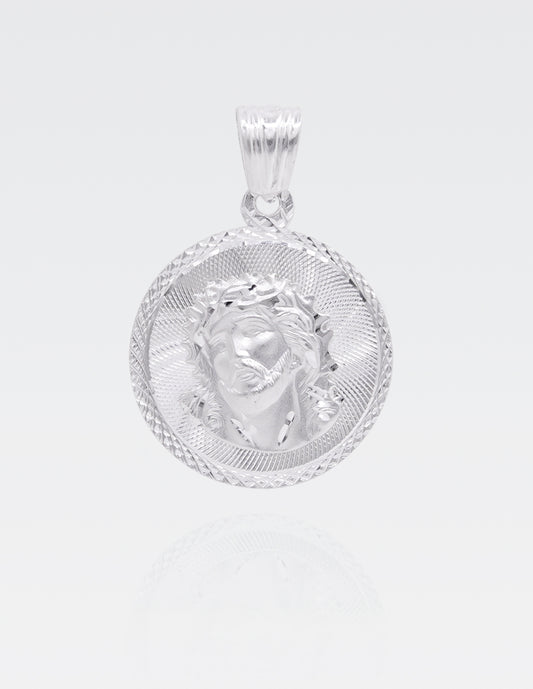 Dije de Plata .925 | Medalla de Cristo y la Virgen de Guadalupe