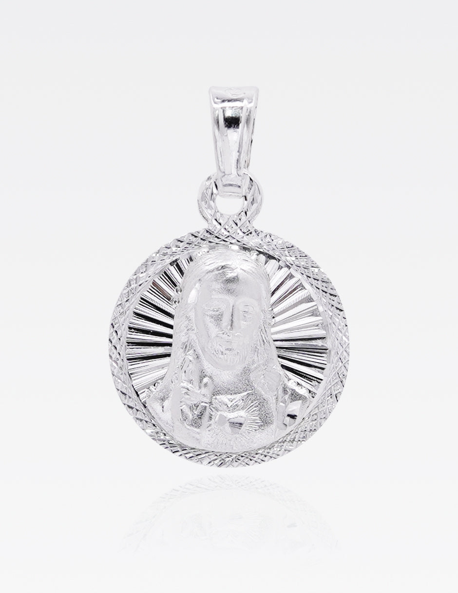 Dije de Plata .925 | Sagrado Corazón | 2.5 CM de Altura 1.6 CM Ancho