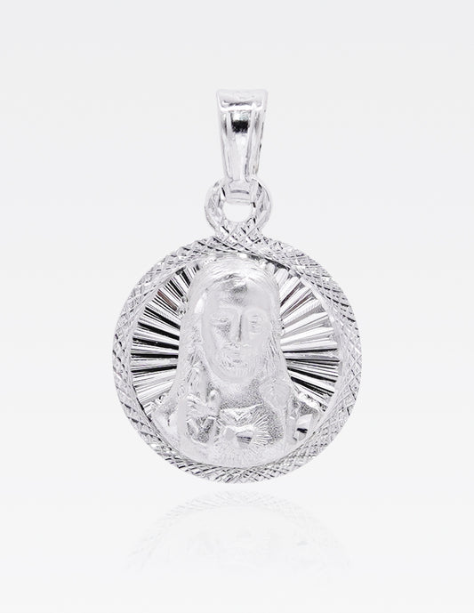 Dije de Plata .925 | Sagrado Corazón | 2.5 CM de Altura 1.6 CM Ancho