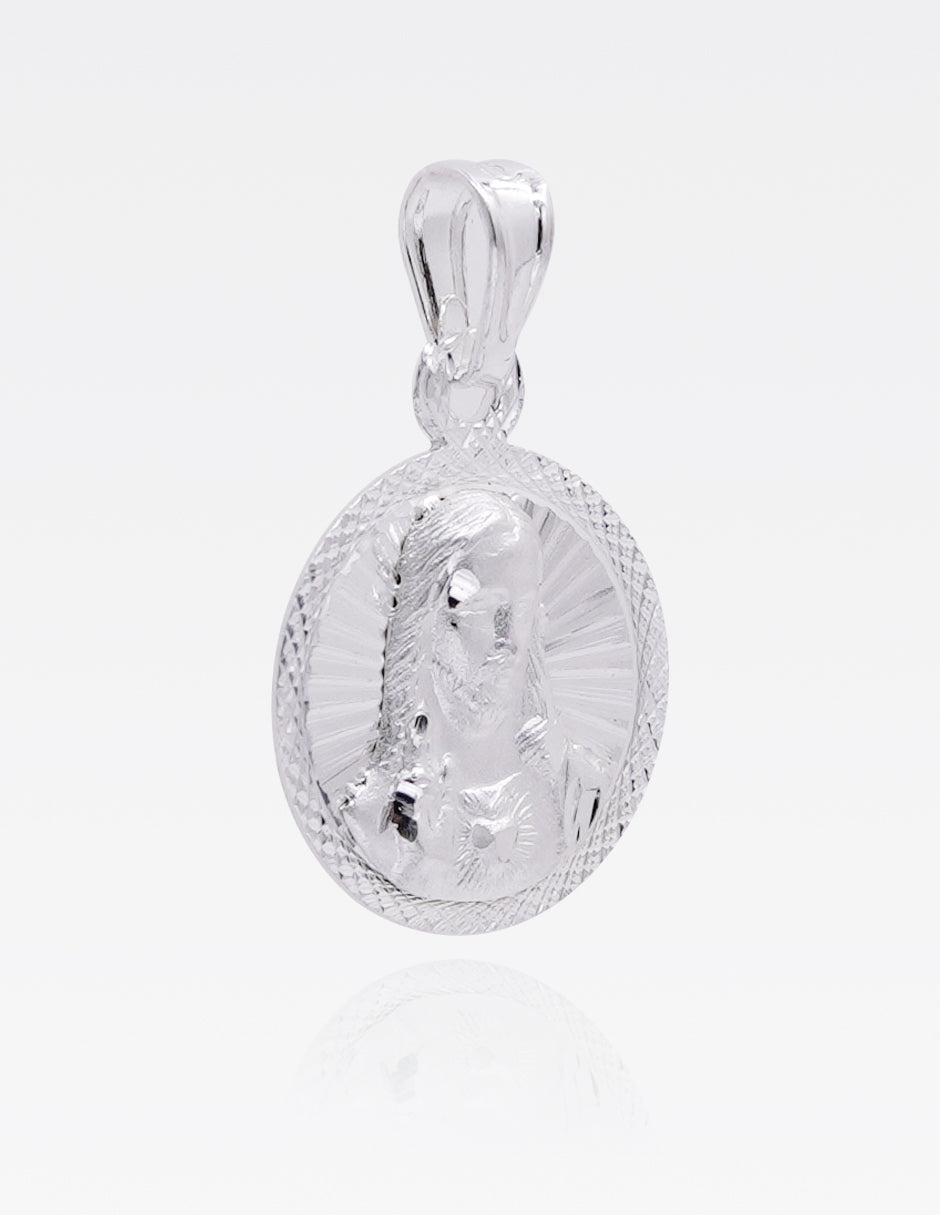 Dije de Plata .925 | Sagrado Corazón | 2.5 CM de Altura 1.6 CM Ancho