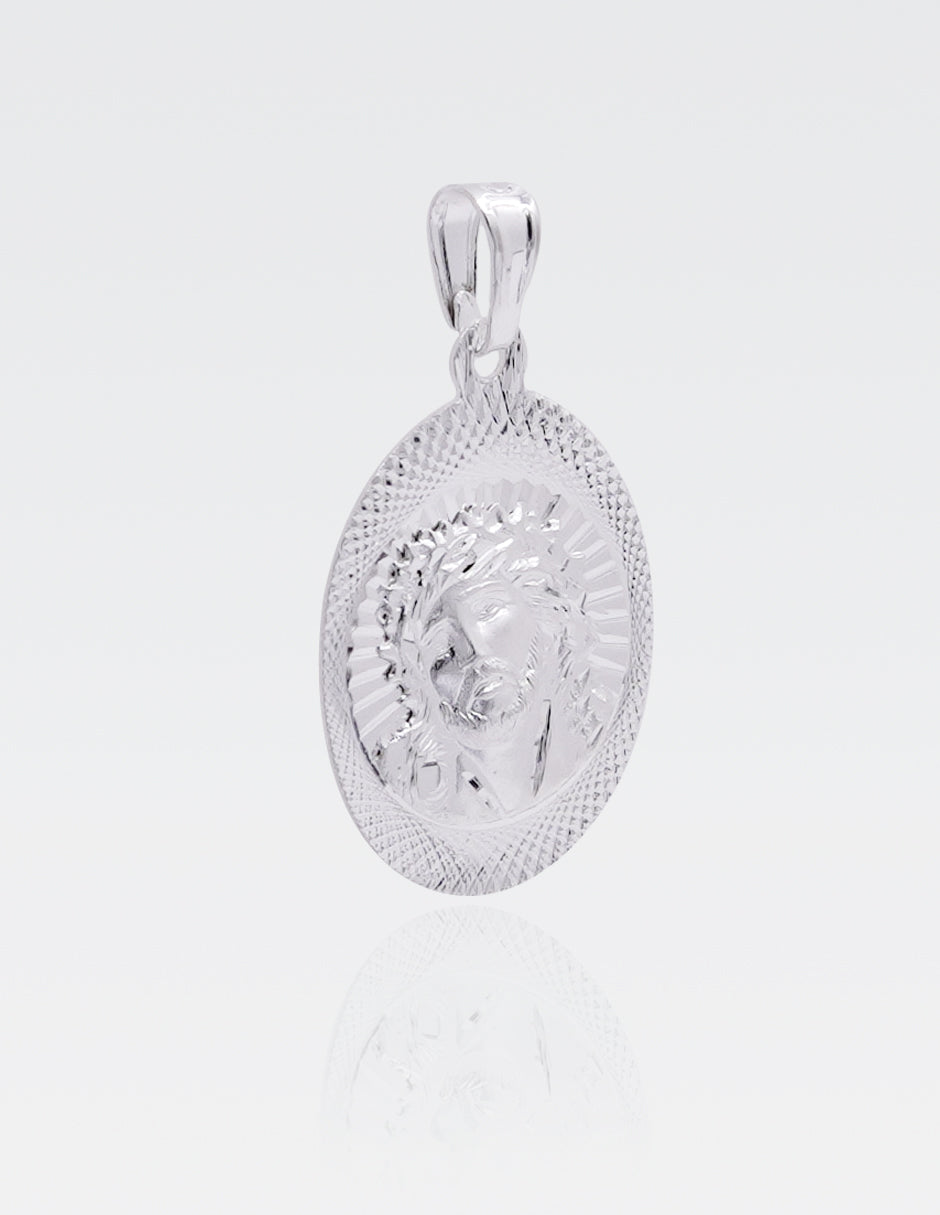 Dije de Plata .925 | Divino Rostro | 3.2CM de Altura 1.3CM Ancho