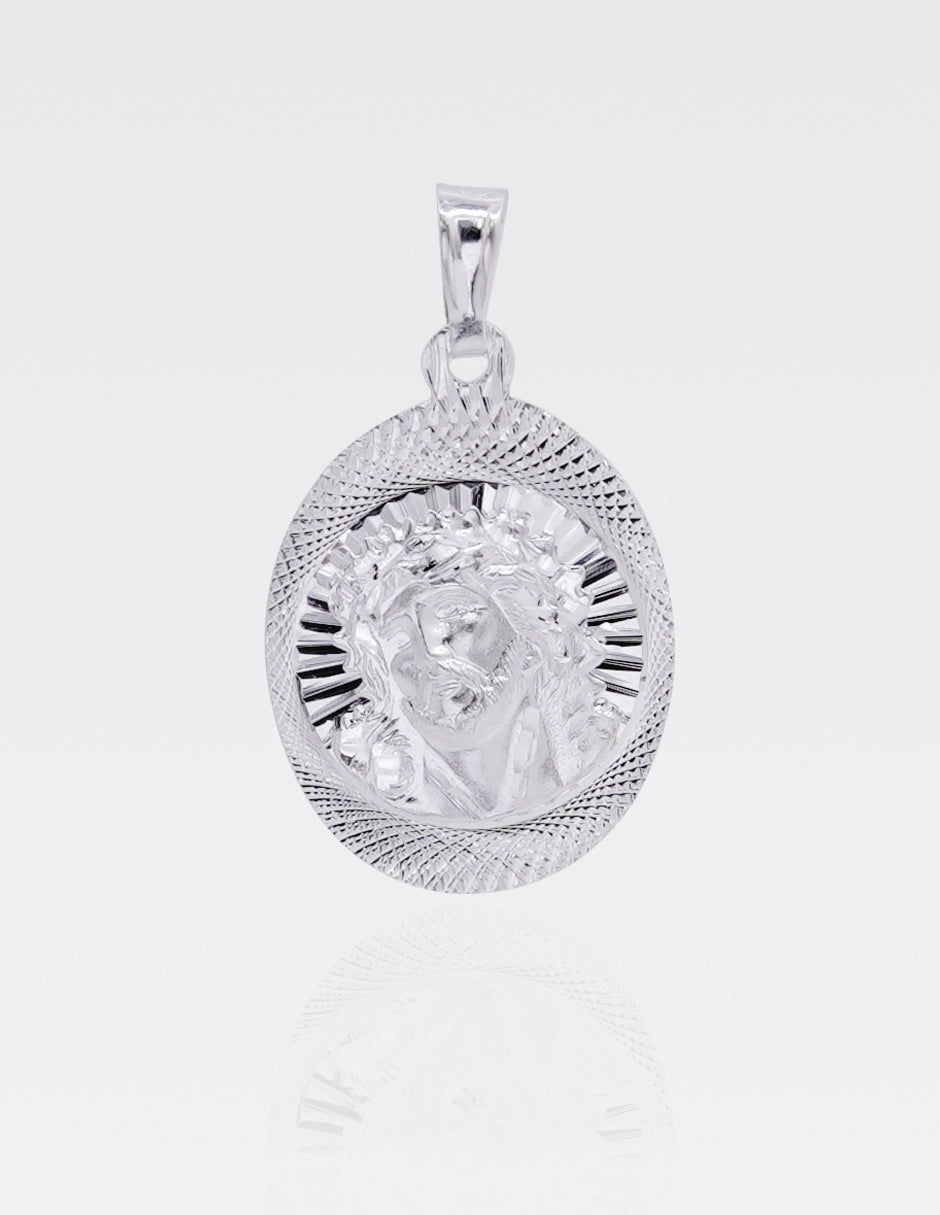 Dije de Plata .925 | Divino Rostro | 3.2CM de Altura 1.3CM Ancho
