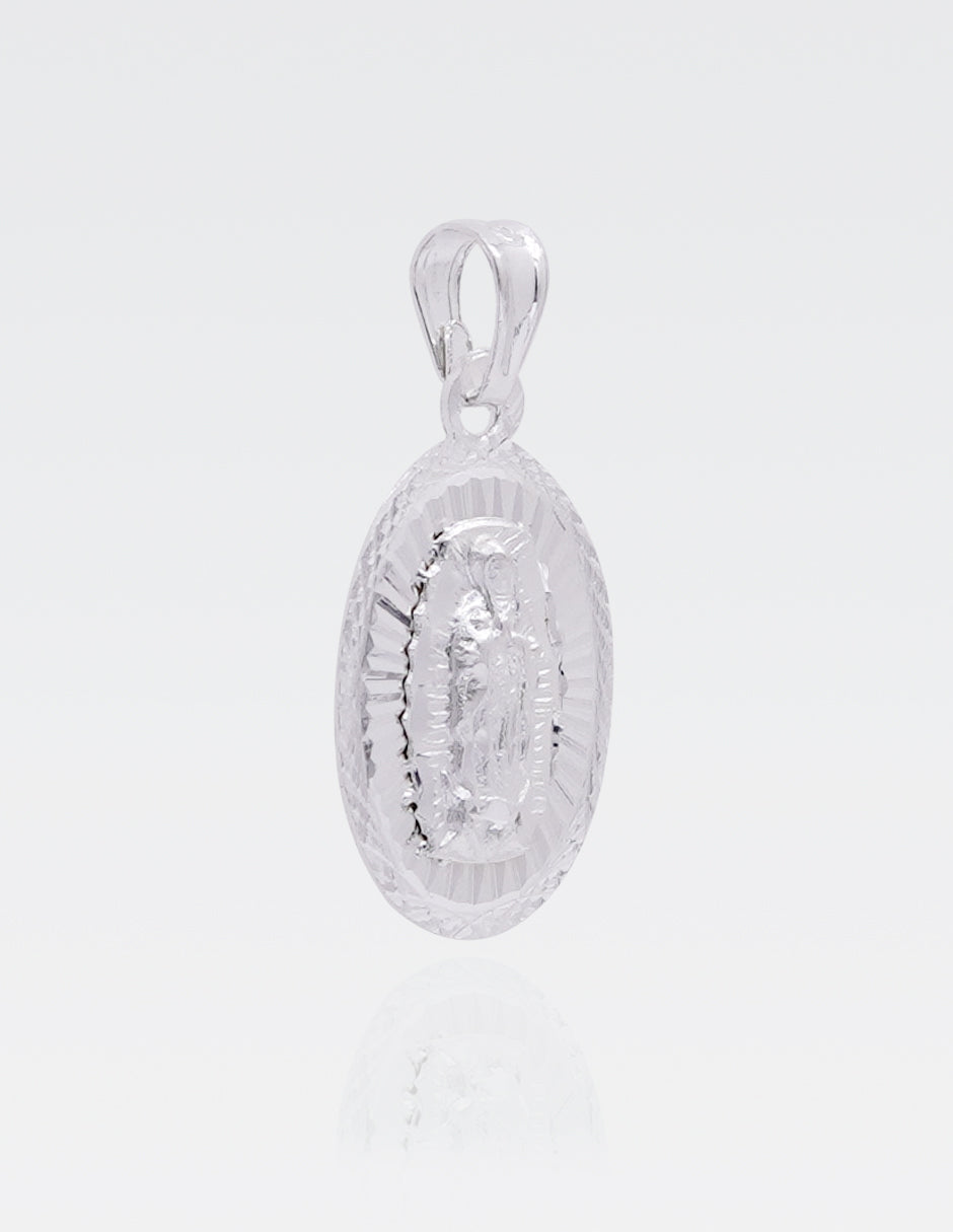 Dije de Plata .925 | Virgen de Guadalupe | 2.7 CM Altura 1.4CM Ancho