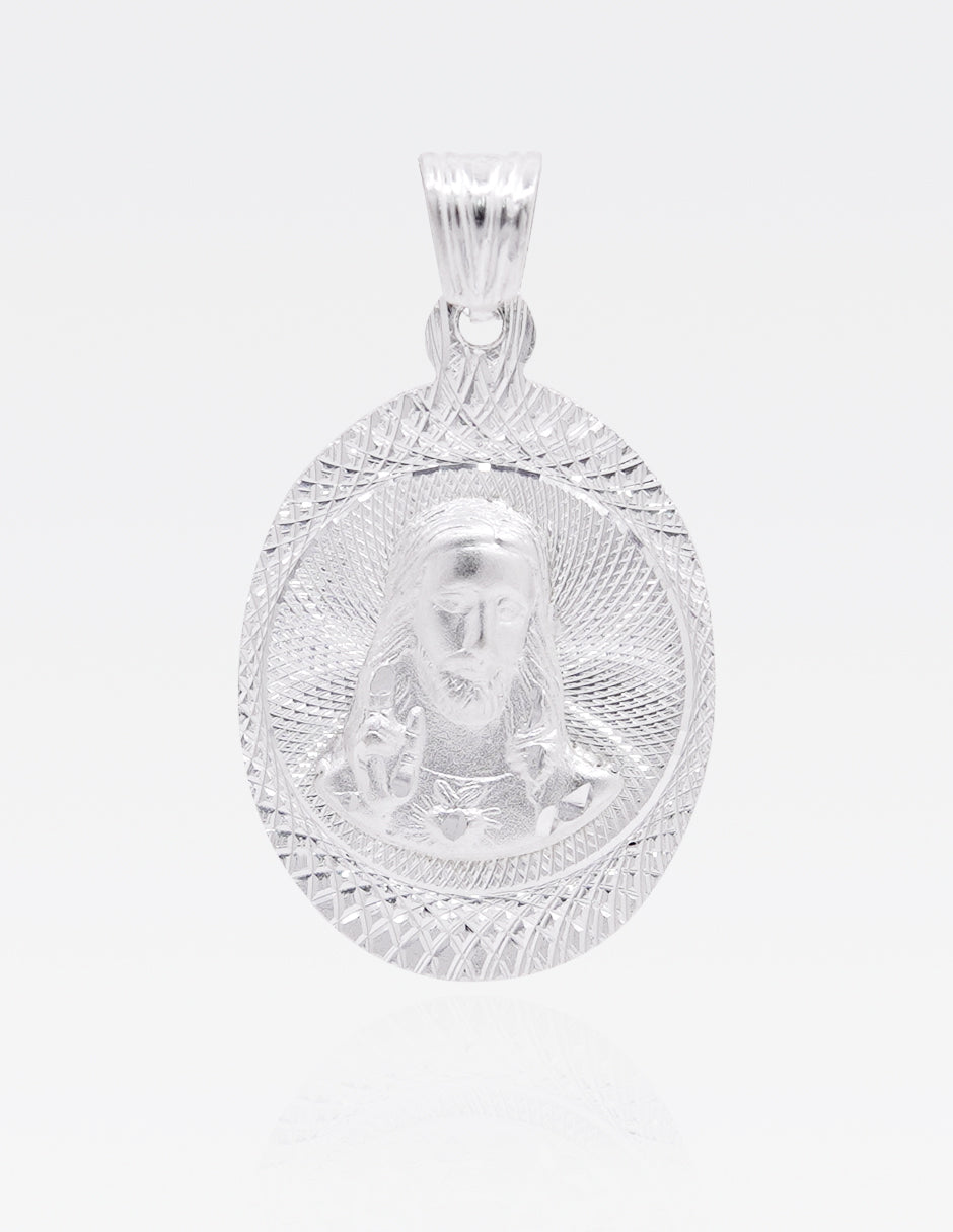 Dije de Plata .925 | Sagrado Corazón | 3.4 CM de Altura 2 CM Ancho