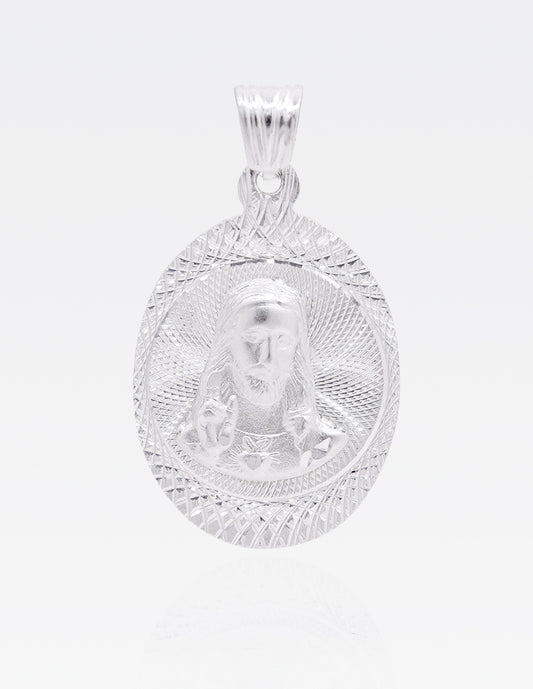 Dije de Plata .925 | Sagrado Corazón | 3.4 CM de Altura 2 CM Ancho