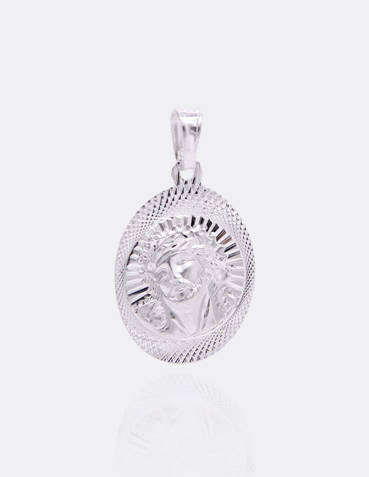 Dije de Plata .925 | Divino Rostro 2.5CM de Altura 1.3CM Ancho