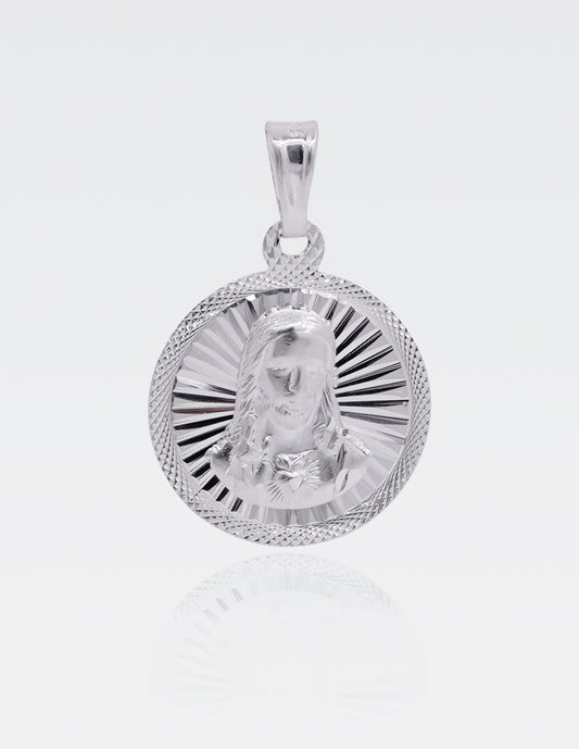 Dije de Plata .925 | Sagrado Corazón | 2.2 CM de Altura 1.4 CM Ancho